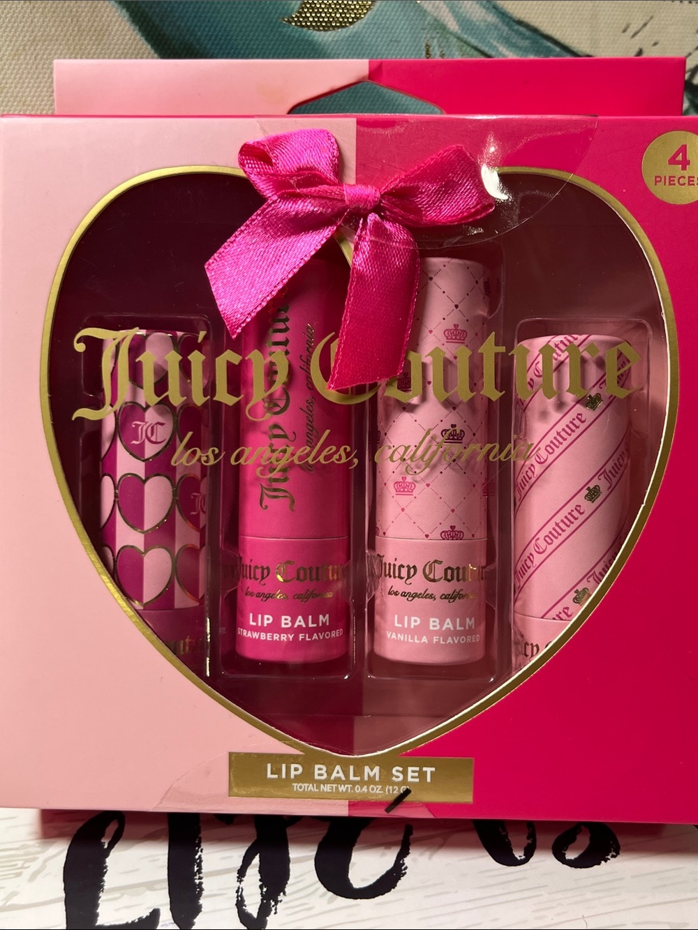 Juicy Couture Pink Lip Balm Set - Assorted Pink Shades